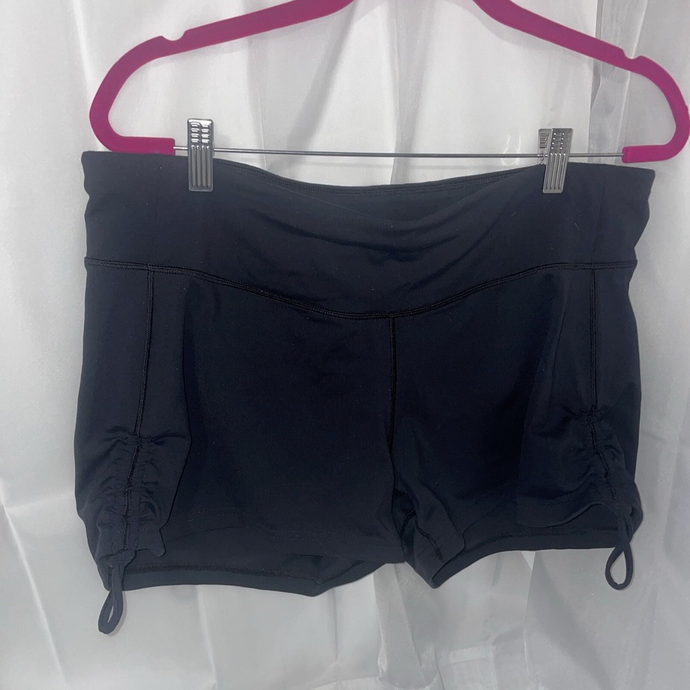Womens Calia XL Performance Running‎ Run Shorts Adjustable Scrunchie Sides EUC!!